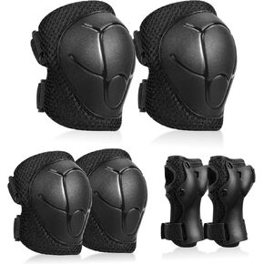 KUYOU Kids Knee Pads Elbow Pads Guards Protective Gear Set Safety Gear for Roller Skates Cycling BMX Bike Skateboard Inline Skatings Scooter Riding Sports.