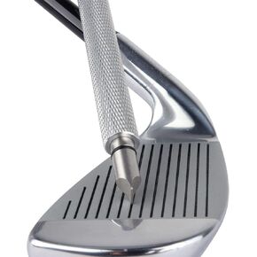مبراة Bulex Golf Club Groove، أداة إعادة الحز ومنظف للأوتاد والمكاوي - توليد دوران خلفي مثالي - مناسب لأخاديد U & V