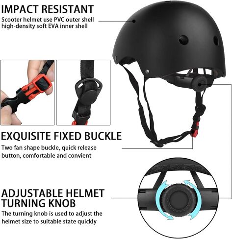 WayEee Kids Bike Helmet Set Skateboard Knee Pads, Helmet Pad Set Protective Gear Set Adjustable for Girls Kids 3-10 Helmet Elbow Pads Wrist Guards for Sport Cycling Bike Roller Skating Scooter in Kuwait