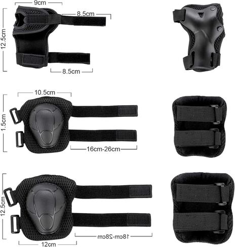 WayEee Kids Bike Helmet Set Skateboard Knee Pads, Helmet Pad Set Protective Gear Set Adjustable for Girls Kids 3-10 Helmet Elbow Pads Wrist Guards for Sport Cycling Bike Roller Skating Scooter in Kuwait