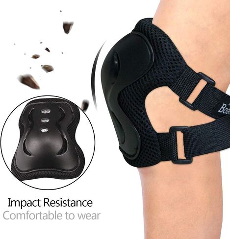 BOSONER Kids/Youth Knee Pad Elbow Pads Guards Protective Gear Set for Roller Skates Cycling BMX Bike Skateboard Inline Skatings Scooter Riding Sports in Saudi Arabia