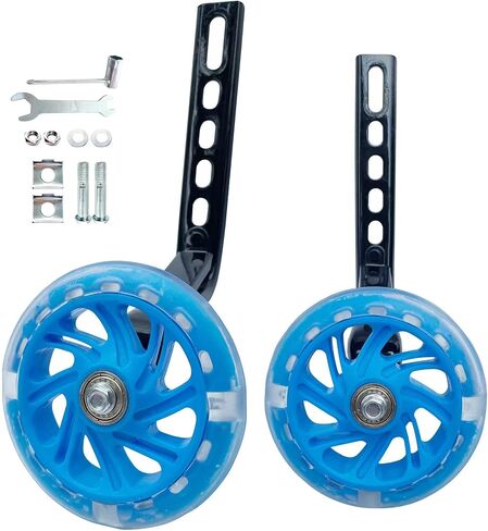 Training Wheels for Bicycle,Flash Mute Wheel Compatible for Bikes of 12-20 Inch 1 Pair in Kuwait
