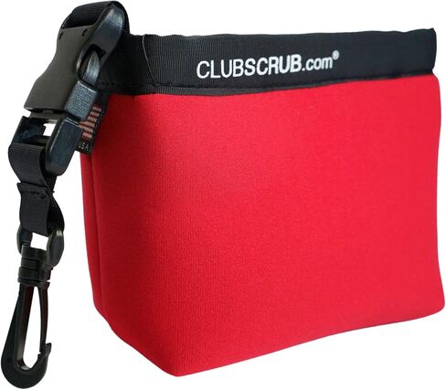 Golf Club and Golf Ball Cleaning Bag, Waterproof Clean Face Technology Liner, Detachable Clip, Machine Washable, Cleans Club Grooves, Dry Exterior (Neoprene or Microfiber Option Available) in Saudi Arabia