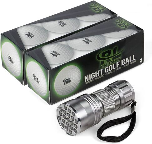 R&L Glow Golf Balls for Night Sports - Tournament Fluorescent Glowing in The Dark Golf Ball - Long Lasting Bright Luminous Balls in Kuwait
