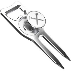 Blue Tees Golf 6-in-1 Premium Divot Tool & Ball Marker - Bottle Opener - Club Tee - Groove Cleaner - Putting Alignment - Designed to Be the Ultimate Tool for the Green - Rose