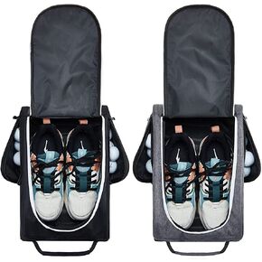 2 Pcs Golf Shoe Bag for Travel Zippered Sports Shoe Carrier Bags Golf Shoe Tote Golf Accessories with Ventilation Outside Pocket for Golf Balls Tees Socks Accessories Men Women in Kuwait