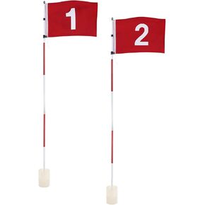 KINGTOP Golf Flagsticks Pro، مجموعة أكواب بفتحة الأعلام الخضراء، بطول 6 أقدام، أعلام دبوس الجولف للقيادة في الفناء الخلفي، تصميم محمول من 5 أقسام in Kuwait