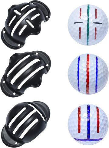 CUALFEC 8 Pack Golf Ball Line Drawing Marker Golf Ball Liner Golf Ball Marking Tool Kit - Golf Ball Marking Stencils and Color Markers in Kuwait