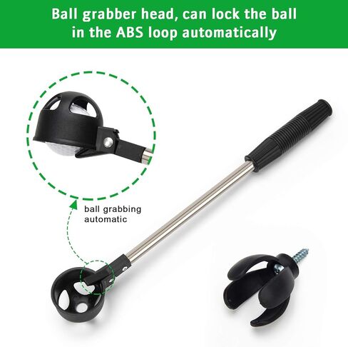 لعبة غولف كرة الجولف كولرنر - أداة استرجاع الكرة 2 في 1 - أداة جولف تلسكوبي لاسترداد الماء، كرات جولف ملتقط كرات الجولف من الفولاذ المقاوم للصدأ in Kuwait