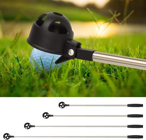 لعبة غولف كرة الجولف كولرنر - أداة استرجاع الكرة 2 في 1 - أداة جولف تلسكوبي لاسترداد الماء، كرات جولف ملتقط كرات الجولف من الفولاذ المقاوم للصدأ in Kuwait