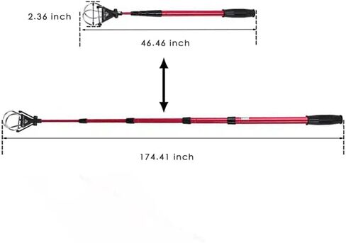 Aquadalus 15 feet Club Golf Retriever for Water, Telescopic Retriever with Headcover, Stainless Telescopic Extendable Golf Ball Retriever in Saudi Arabia