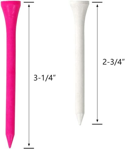 GOLTERS Natural Wood Golf Tees Bulk 2-3/4 Inch Wooden Tee Reduce Side Spin and Friction Durable Golf Tees for Golf Daily Practice 120 Count/160 Count in Kuwait