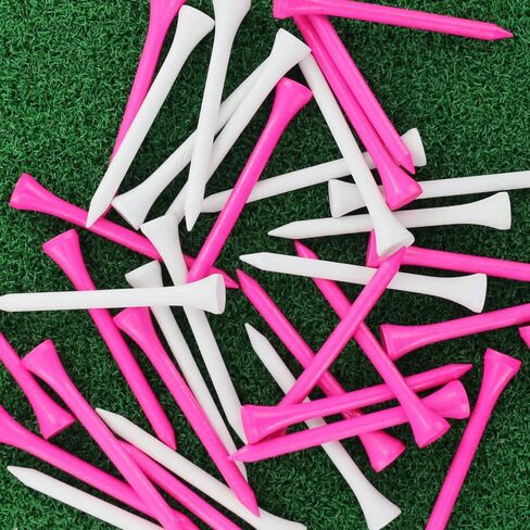 GOLTERS Natural Wood Golf Tees Bulk 2-3/4 Inch Wooden Tee Reduce Side Spin and Friction Durable Golf Tees for Golf Daily Practice 120 Count/160 Count in Kuwait