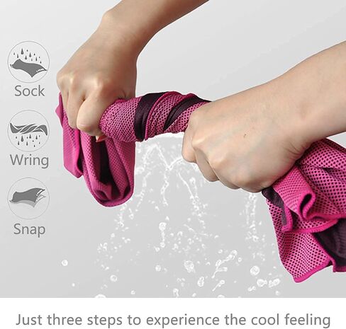 4 Packs Cooling Towel (40"x 12"), Ice Towel, Microfiber, Soft Breathable Chilly Towel Stay Cool for Yoga, Sport, Gym, Workout, Camping, Fitness, Running, Workout & More Activities (Multicolor) in Saudi Arabia