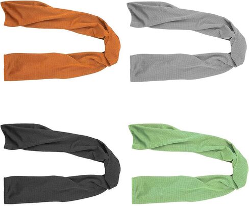 4 Packs Cooling Towel (40"x 12"), Ice Towel, Microfiber, Soft Breathable Chilly Towel Stay Cool for Yoga, Sport, Gym, Workout, Camping, Fitness, Running, Workout & More Activities (Multicolor) in Saudi Arabia