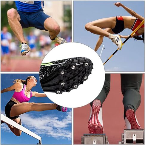 UUMENHA 140pcs 1/4 Inch Track Spikes with a Spike Wrench,Hard Steel Replacement Spikes for Track Shoes, Pyramid Spikes for Sprint Sports, Running and Cross Country,100 Sliver and 40 Golden in Kuwait