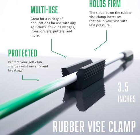 Wedge Guys Rubber Vise Clamp for Golf Club Repair Regripping Reshafting Refinishing Custom Refurbishment & Replacement – Snugly Protects All Golf Club Shafts, Wedges Irons Drivers Putters & More in Saudi Arabia