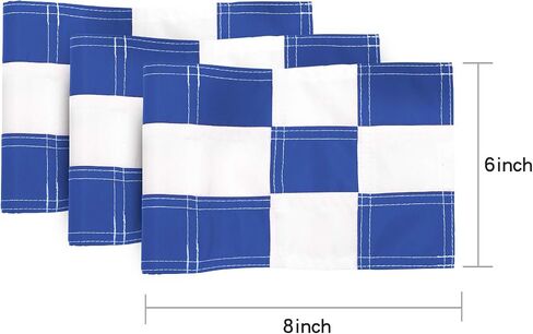 KINGTOP Checkered Golf Flag All 8x6 Inch – 420D Nylon, Tube Inserted – Mini Practice Putting Green Flags for Yard in Kuwait
