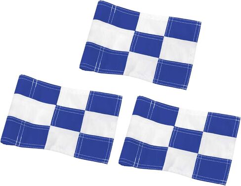 KINGTOP Checkered Golf Flag All 8x6 Inch – 420D Nylon, Tube Inserted – Mini Practice Putting Green Flags for Yard in Kuwait