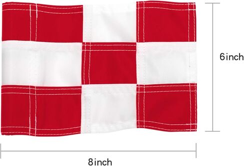 KINGTOP Checkered Golf Flag All 8x6 Inch – 420D Nylon, Tube Inserted – Mini Practice Putting Green Flags for Yard in Kuwait