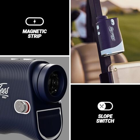 Blue Tees Golf - Series 3 Max with Laser Rangefinder with Slope Switch - 900 Yards Range, Slope Measurement, Magnetic Strip, Ambient Display, Flag Lock with Pulse Vibration, 7X Magnification in Saudi Arabia