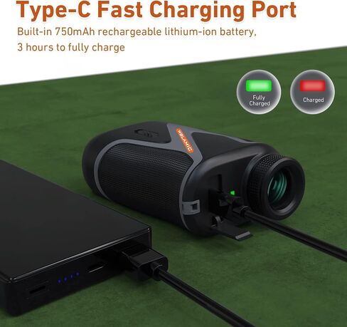 1100 Yards Golf Rangefinder with Slope, WBLAMIC Type-C Recharging Golf Range Finder for Golf & Hunting with Flag Pole Lock Vibration, 6X Magnification, ±1 Yard Accuracy, External Slope Switch in Saudi Arabia