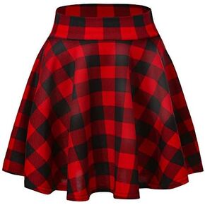 Urban CoCo Women's Basic Versatile Stretchy Flared Casual Mini Skater Skirt in Saudi Arabia