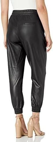BCBGeneration Women's Faux Leather Joggers with Drawstring in Saudi Arabia