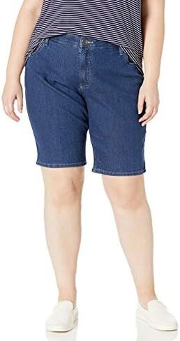Riders by Lee Indigo Women's Plus-Size Comfort Waist Bermuda Short in Kuwait