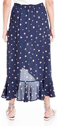 تنورة متوسطة الطول للسيدات من Max Studio بحاشية مكشكشة ومطبوعة بالزهور in Kuwait