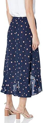 تنورة متوسطة الطول للسيدات من Max Studio بحاشية مكشكشة ومطبوعة بالزهور in Kuwait