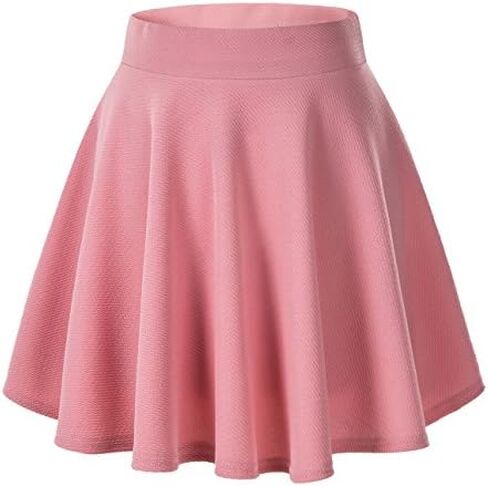 Urban CoCo Women's Basic Versatile Stretchy Flared Casual Mini Skater Skirt in Saudi Arabia