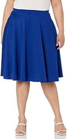 Star Vixen Women's Plus-Size Knee Length Full Skater Skirt in Saudi Arabia