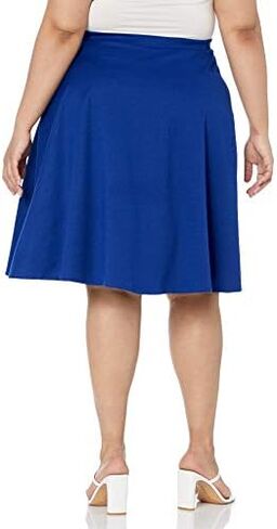 Star Vixen Women's Plus-Size Knee Length Full Skater Skirt in Saudi Arabia