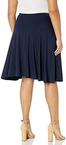 Star Vixen Women's Plus-Size Knee Length Full Skater Skirt in Saudi Arabia