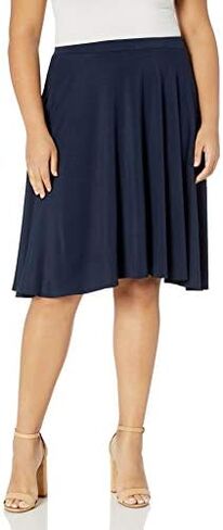 Star Vixen Women's Plus-Size Knee Length Full Skater Skirt in Saudi Arabia