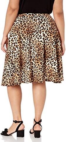 Star Vixen Women's Plus-Size Knee Length Full Skater Skirt in Saudi Arabia