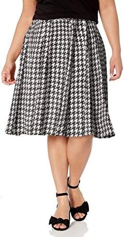 Star Vixen Women's Plus-Size Knee Length Full Skater Skirt in Saudi Arabia