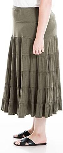 Max Studio Women's Plus Size Tier Maxi Skirt in Saudi Arabia