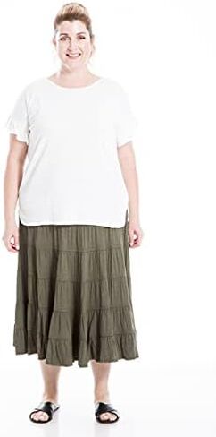 Max Studio Women's Plus Size Tier Maxi Skirt in Saudi Arabia