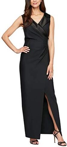 Alex Evenings Women's Slimming Long Side Ruched Dress with Cascade Ruffle Skirt in Saudi Arabia