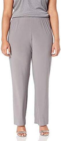 R&M Richards Women's Plus Size Two Piece Metalic Rib Pant Set Missy in Saudi Arabia