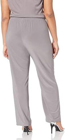 R&M Richards Women's Plus Size Two Piece Metalic Rib Pant Set Missy in Saudi Arabia