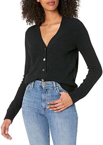The Drop Women's Francine V-Neck Button Front Cozy Cardigan in Saudi Arabia
