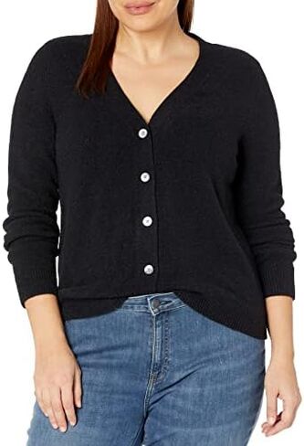 The Drop Women's Francine V-Neck Button Front Cozy Cardigan in Saudi Arabia