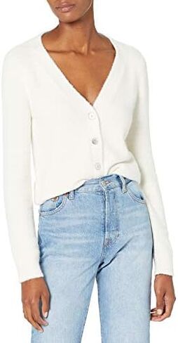 The Drop Women's Francine V-Neck Button Front Cozy Cardigan in Saudi Arabia