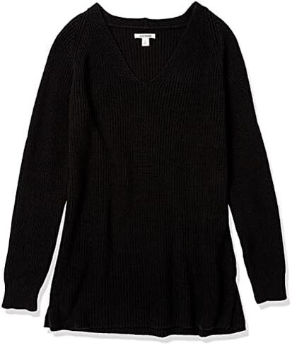 Goodthreads Women's Cotton Shaker Stitch Deep V-Neck Sweater in Saudi Arabia