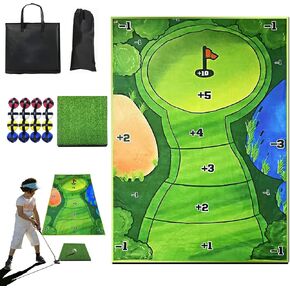 Casual Golf Game Set- - Includes 6x4 Ft Sticky Playing Mat, 16 Grip Golf Balls,1 Chipping Mat, and Carrying Bag -Mini Golf Game for Home and Office-Golf Gifts for Adults Family Kids Outdoor Indoor in Kuwait