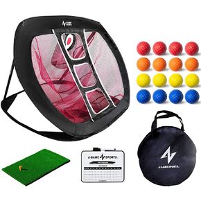 شبكة تقطيع الجولف الرياضية منبثقة مع حصيرة - شبكات تدريب الجولف للفناء الخلفي | ملحقات الجولف الداخلية/الخارجية لدقة التقطيع وممارسة التأرجح in Kuwait