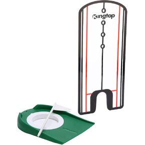 KINGTOP Golf Putting Mirror - Alignment Putting Training Aids for Consistency & Accuracy - Ideal for Indoor | Outdoor Practice, with Carry Bag and Golf Tees in Saudi Arabia